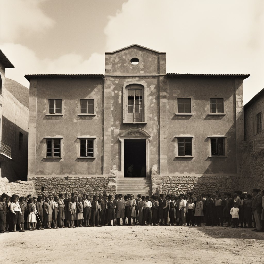 colegio concertado en España en la década de 1960